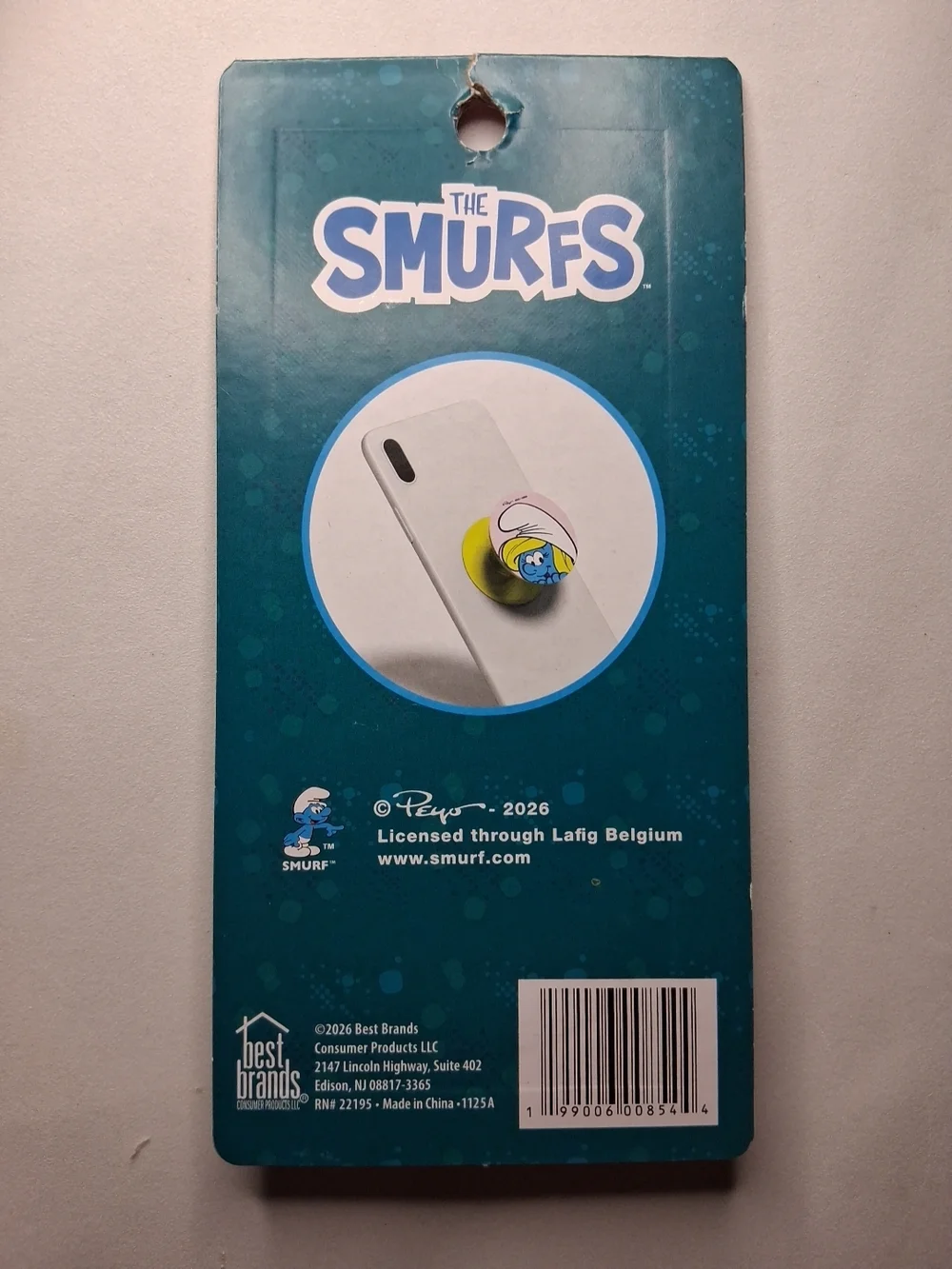 Smurfette Phone Grip Stand ~ Blue & White Smurfs ~ Best Brands ☆